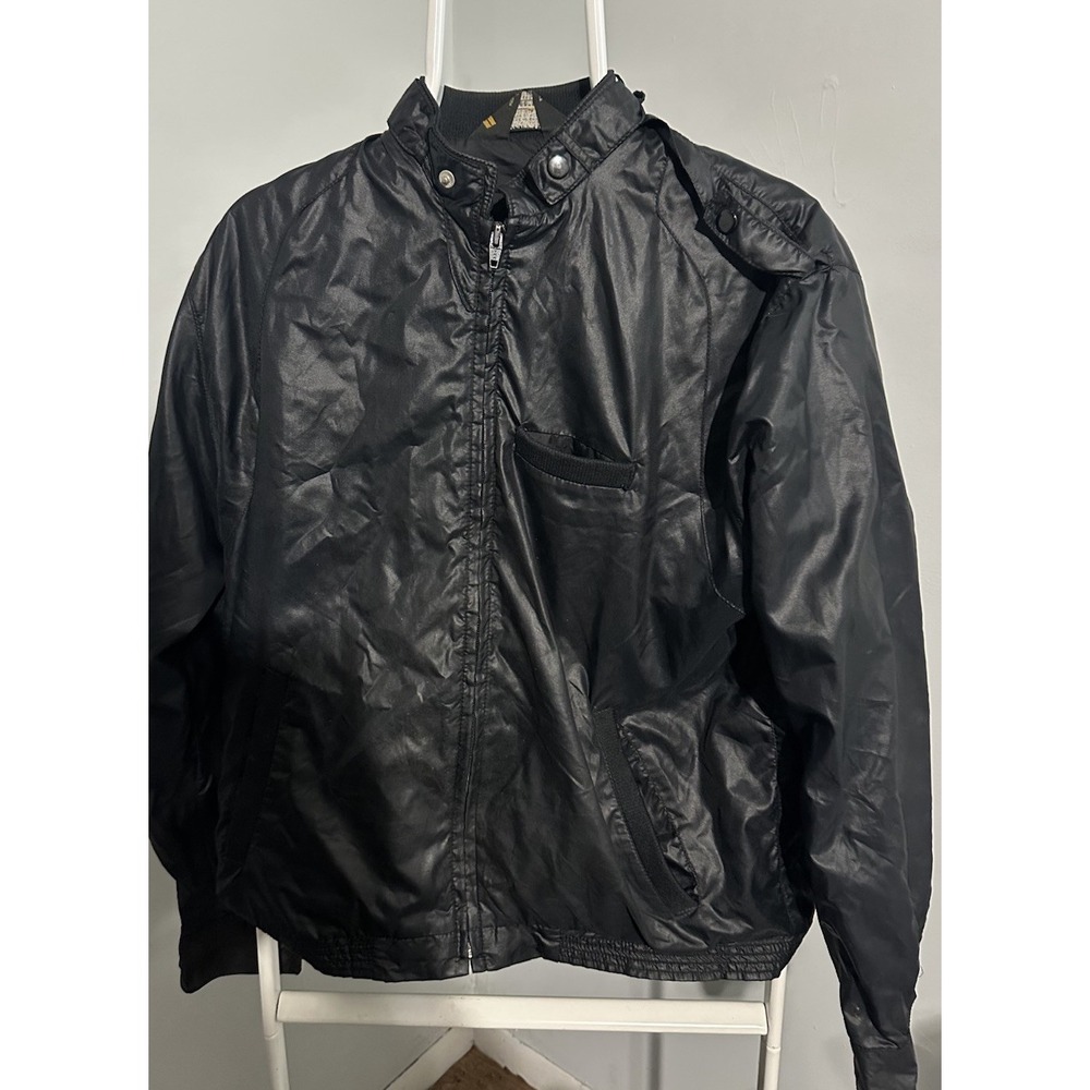 Vintage 80s 70s SEARS Cafe Racer Nylon Bomber Jacket Windbreaker Men's Size M